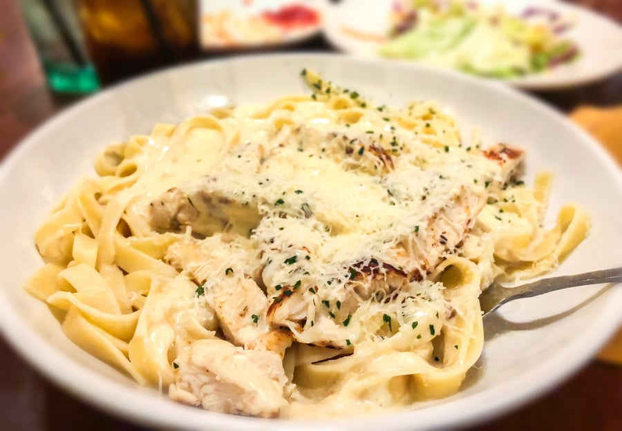 Italian pasta fettuccine alfredo